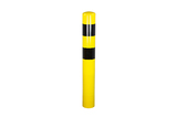 Absperrpoller 323x5,6x2000 mm. Erdreich. Gelb-Schwarz
