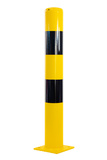 Rammschutz-Poller 159x4,5x1200 mm. auf Betonboden gelb schwarz