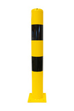 Rammschutz-Poller 159x4,5x1500 mm. auf Betonboden gelb Schwarz