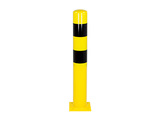 Rammschutz-Poller 159x4,5x1500 mm. auf Betonboden gelb Schwarz