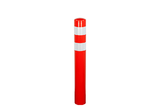 Rammschutz-Poller 273x5,6x1700 mm. Erdbahn rot weiß