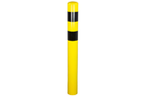 Rammschutz-Poller 273x5,6x2000 mm. im Erdreich gelb schwarz