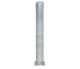 Absperrpoller 219x4,5x2000mm. Feuerverzinkt auf Fußplatte.