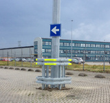 Säulenschutz aus Leitplanke B 2-hoch
