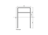 Fahrradbügel ø 60,3x2,9 -1900x1200x1900 Erdreich mit Zwischenstange