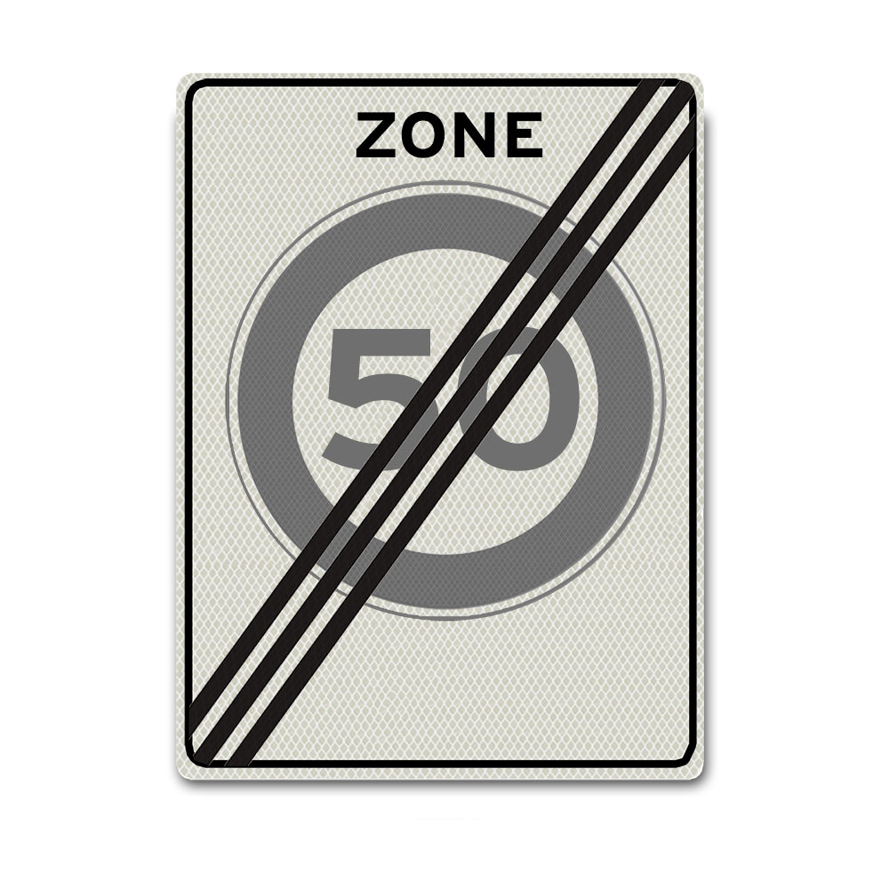verkehrszeichen A2-50-ZE End der 50 km Zone