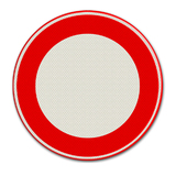 Verkehrszeichen in beide Richtungen geschlossen