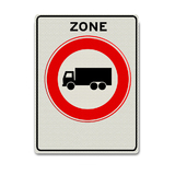 Verkehrszeichen C12-ZB Zone für LKW verboten