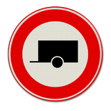 Verkehrszeichen C10 Für Kraftfahrzeuge mit Anhänger geschlossen