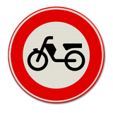 Verkehrszeichen C13 - Für Mopeds und behinderte Fahrzeuge geschlossen