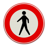 Verkehrszeichen C16 - Für Fußgänger geschlossen