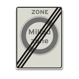 Verkehrszeichen C22ZBE - Afslutning af miljøzone