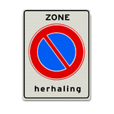 Verkehrszeichen E1-ZBH Wiederholungszone verbotenes Parken