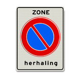 Verkehrszeichen E1-ZBH Wiederholungszone verbotenes Parken