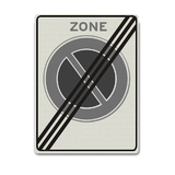 Verkehrszeichen E1ZBE - Ende der Zone verbotenes Parken