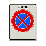 Verkehrszeichen E2-ZB - Zone verboten still zu stehen