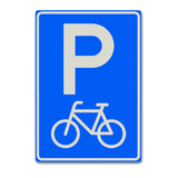 Verkehrszeichen E8F - Parkmöglichkeiten nur für Fahrräder
