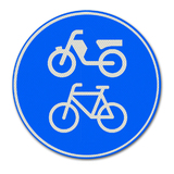 Verkehrszeichen G12a - Obligatorischer Fahrrad- / Moped Weg