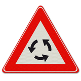 Verkehrszeichen J9 - Warnung für Kreisverkehr
