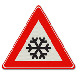 Verkehrszeichen J36 - Warnung vor Schnee oder Eis