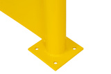 Rammschutzbügel mit Unterfahrschutz Ø76 - breit 750mm - hohe 350mm Gelb zum Aufdübeln