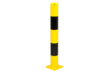 Rammschutz-Poller 114x3,6x1000 mm. gelb schwarz auf Betonboden