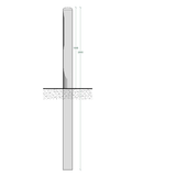 Absperrpoller 114x3,6x2000 mm. Erdreich.