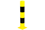 Rammschutz-Poller 159x4,5x1000 mm. auf Betonboden gelb schwarz
