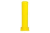 Absperrpoller 219x4,5x1000 mm. auf Fußplatte gelb