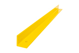 Hoeklijn 100x100x10 mm. verzinkt + kleur 2-laags poedercoating Geel RAL1023, Lengte 2000 mm. 