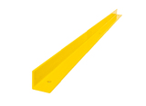 Hoeklijn 100x100x10 mm. verzinkt + kleur 2-laags poedercoating Geel RAL1023, Lengte 3000 mm. 