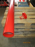 Absperrpoller 159x4,6x2000 mm. Erdreich rot 