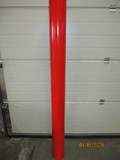 Absperrpoller 159x4,6x2000 mm. Erdreich rot 
